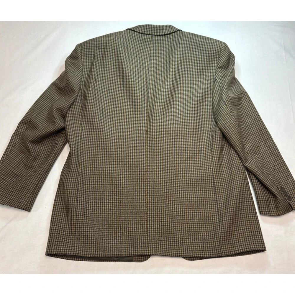 Maranzone Uomo Blazer Men US 48R Wool Plaid Lined Ventless lining flaw